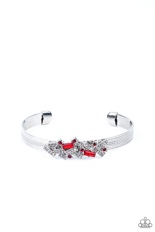 A Chic Clique - Red Bracelet Paparazzi B0214