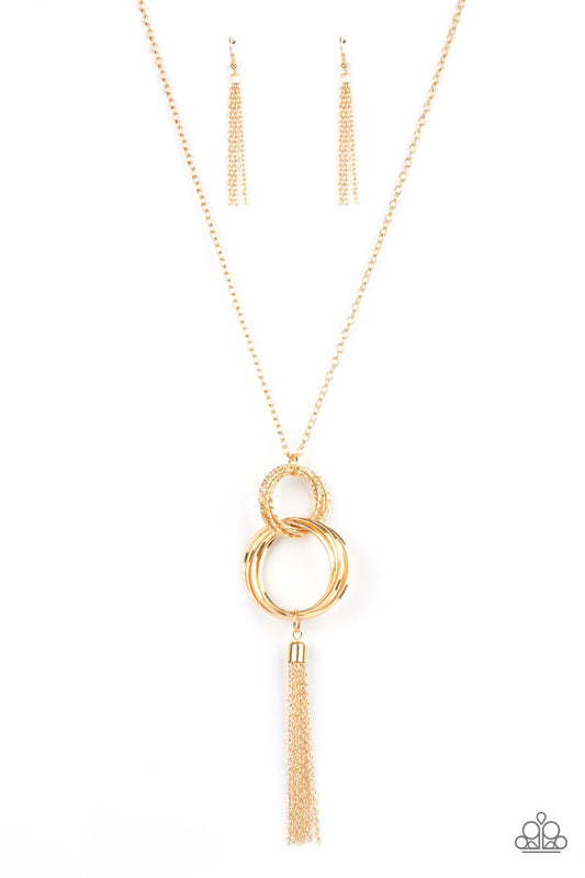 Orbiting Splendor Gold Necklace Paparazzi N0563