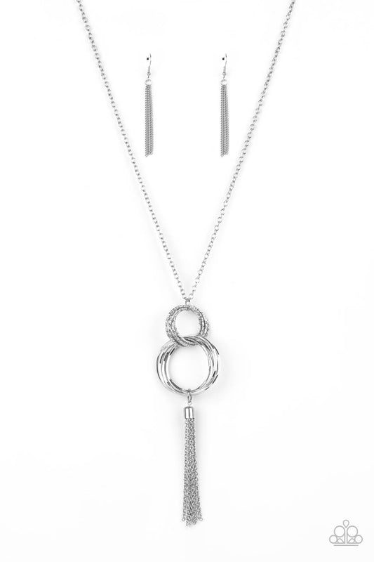 Orbiting Splendor Silver Necklace Paparazzi N0604