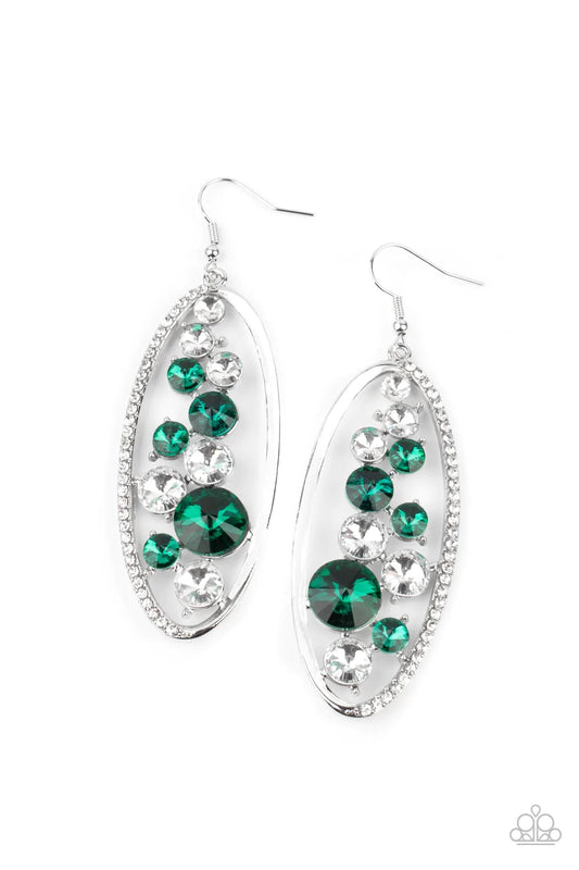 Rock Candy Bubbly Green Rhinestone Earring E0171
