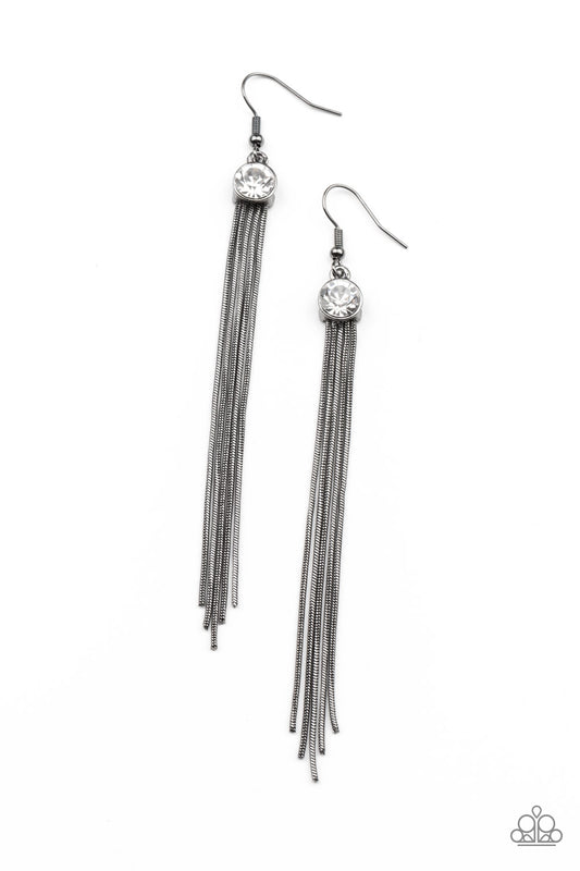 Always In Motion - Black Earrings Paparazzi E0255