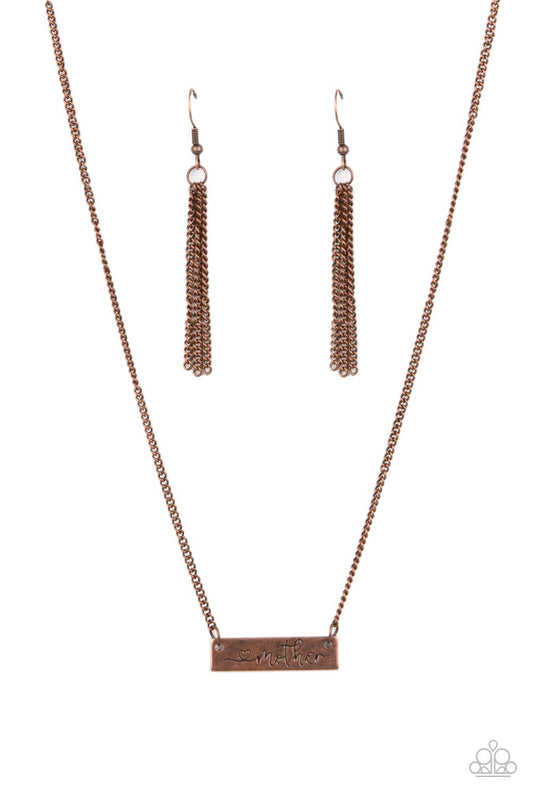 Joy Of Motherhood - Copper Necklace Paparazzi N0836