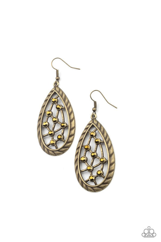 Industrial Incandescence Brass Earring E0111