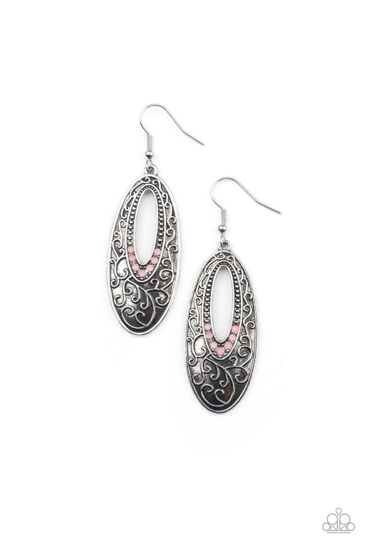 Fairytale Flora - Pink Earring Paparazzi E0325