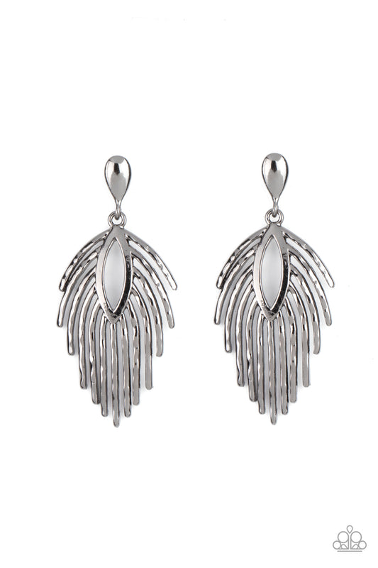 Metro Safari - Black Earring Paparazzi E0298