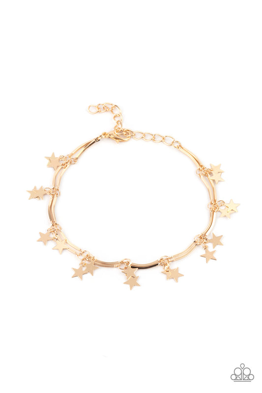 Party in the USA - Gold Bracelet Paparazzi B0275