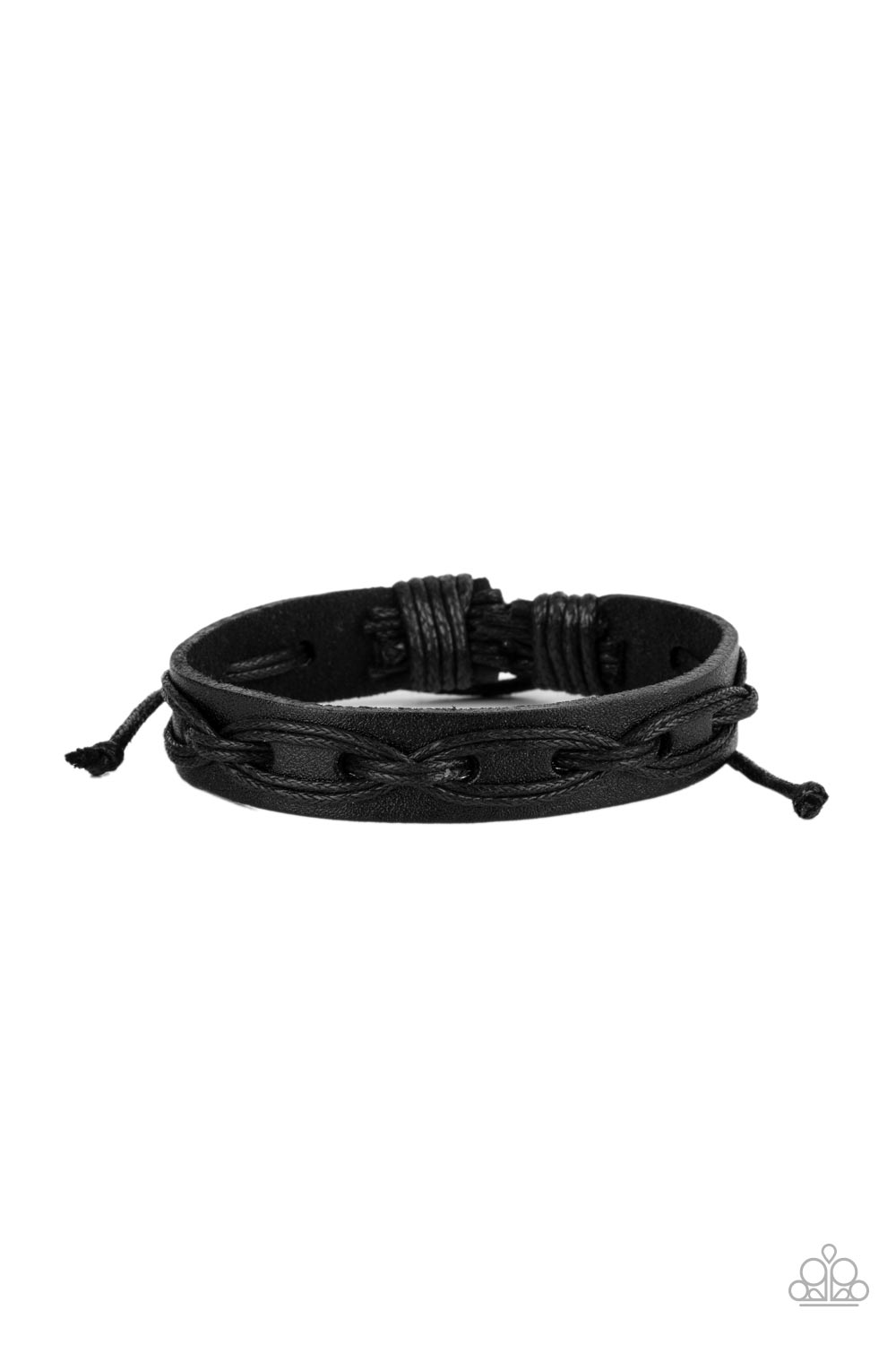 Macho Mystery - Black Leather Urban Bracelet Paparazzi B0043
