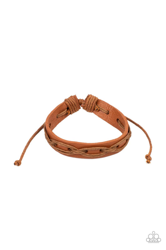 Macho Mystery - Brown Urban Bracelet Paparazzi B0196