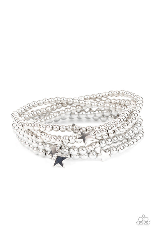 American All-Star - Silver Bracelet Paparazzi B0208