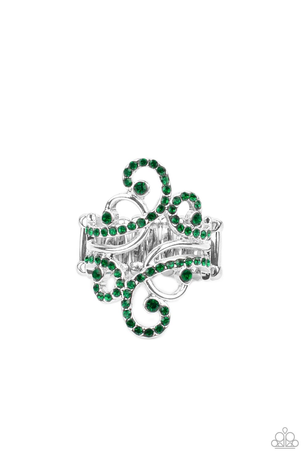 Billowing Beauty - Green Ring Paparazzi R0146