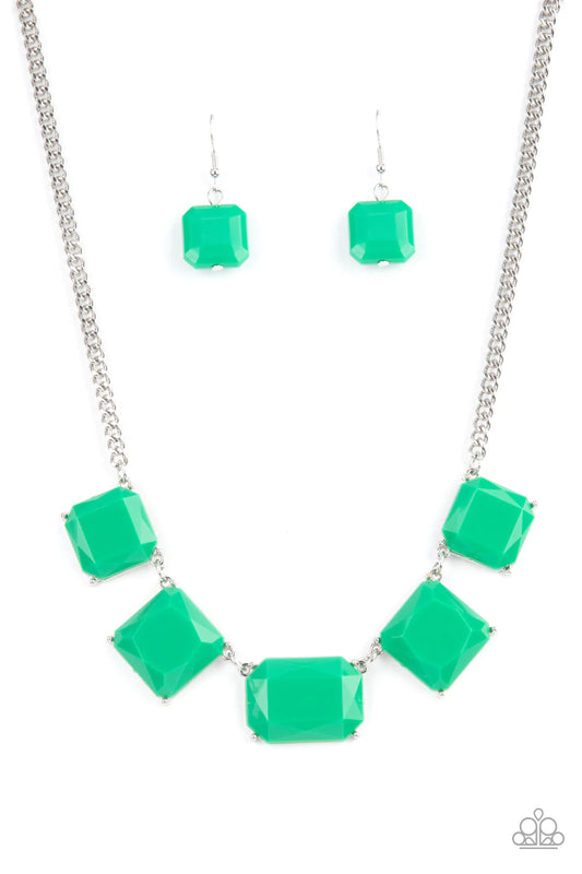 Instant Mood Booster Green Necklace Paparazzi N0976