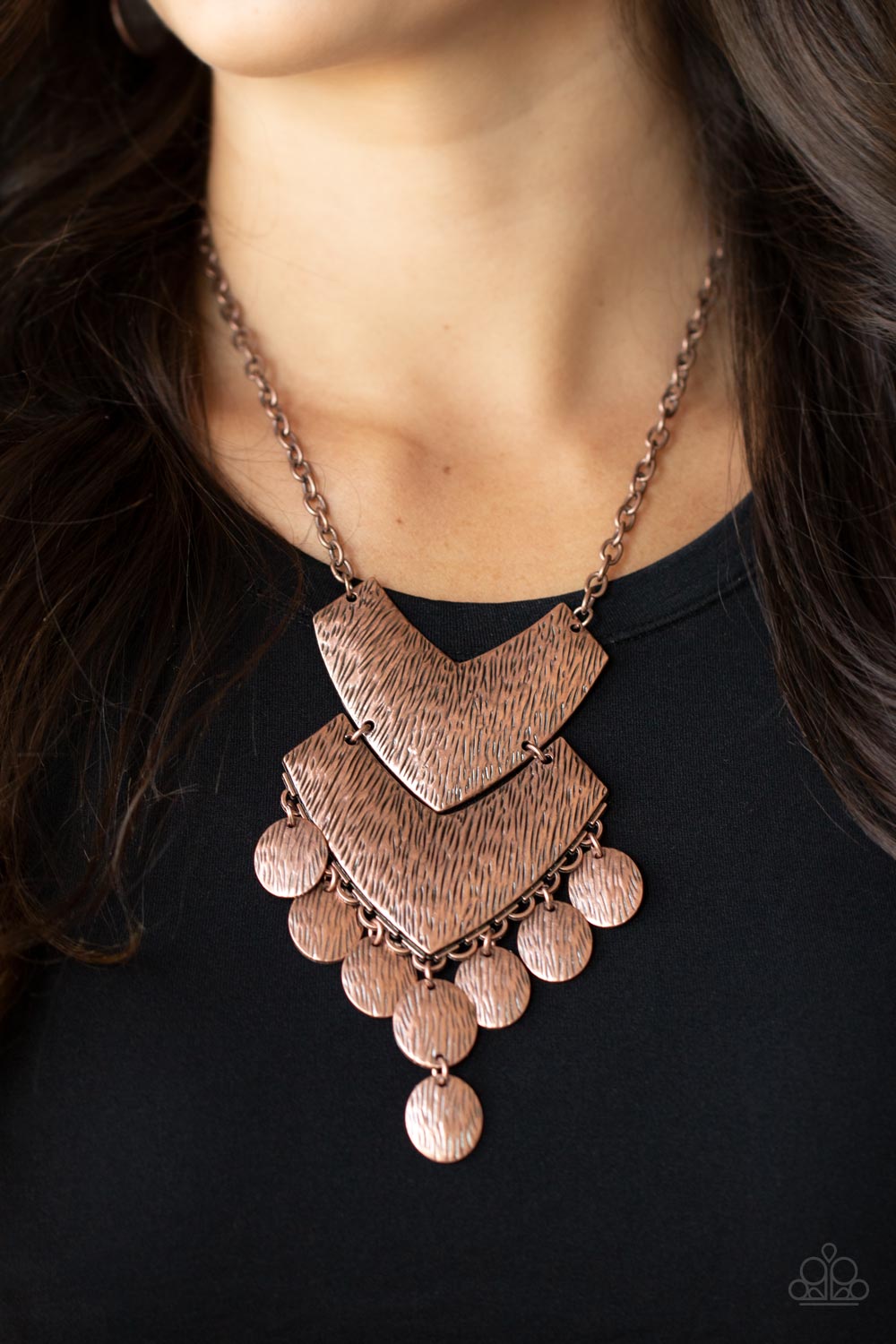 Keys to the ANIMAL Kingdom - Copper Rustic Statement Necklace Paparazzi N0472