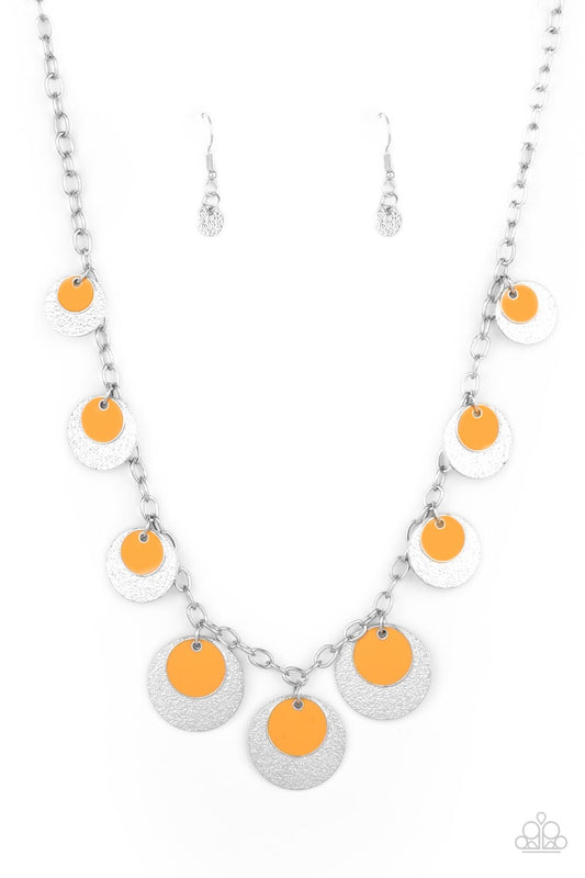 The Cosmos Are Calling Orange Necklace Paparazzi N0583