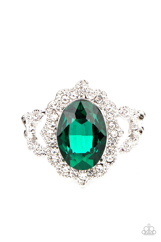 Oval Office Opulence - Green Ring Paparazzi R0243
