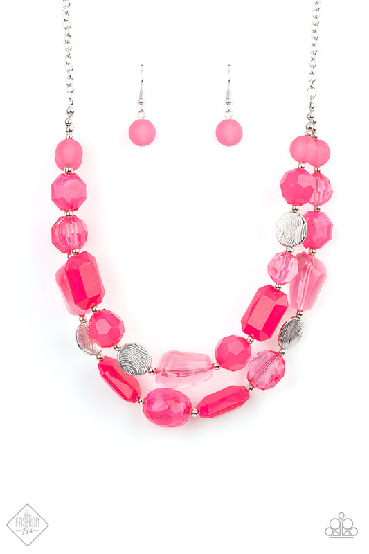 Oceanic Opulence - Pink Necklace August Fashion Fix N0328