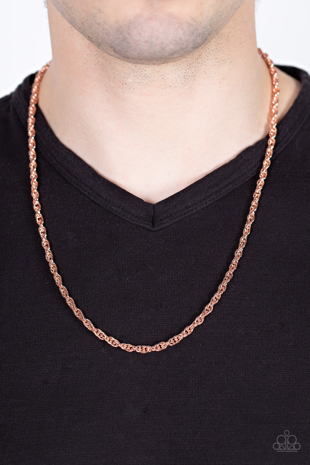 Paparazzi Combat Zone Copper Mens Urban Necklace Unisex