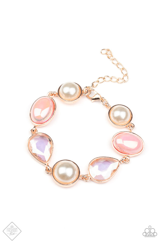 Nostalgically Nautical - Rose Gold Bracelet September 2021 Fashion Fix Paparazzi B0186