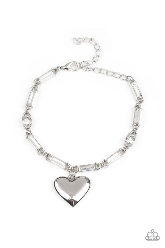 Sweetheart Secrets - White Bracelet Paparazzi B0324