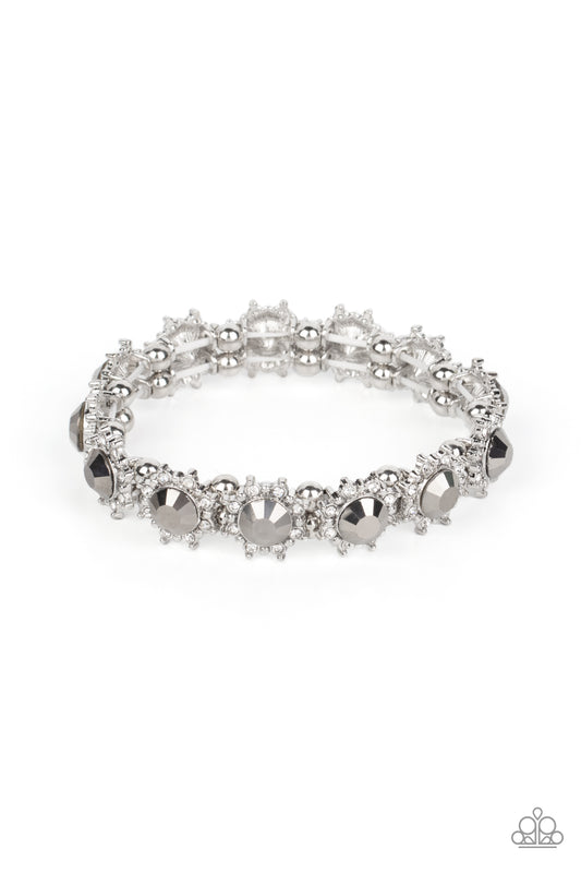 Prismatic Palace - Silver Rhinestone Bracelet Paparazzi B0419
