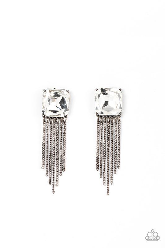 Supernova Novelty - Black Earring Paparazzi E0463