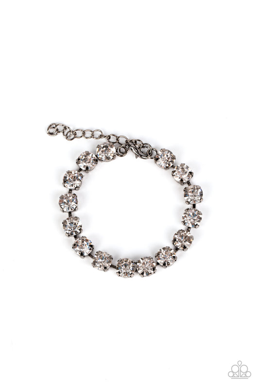 Paparazzi A-Lister Afterglow - Black Rhinestone Bracelet Paparazzi B0229