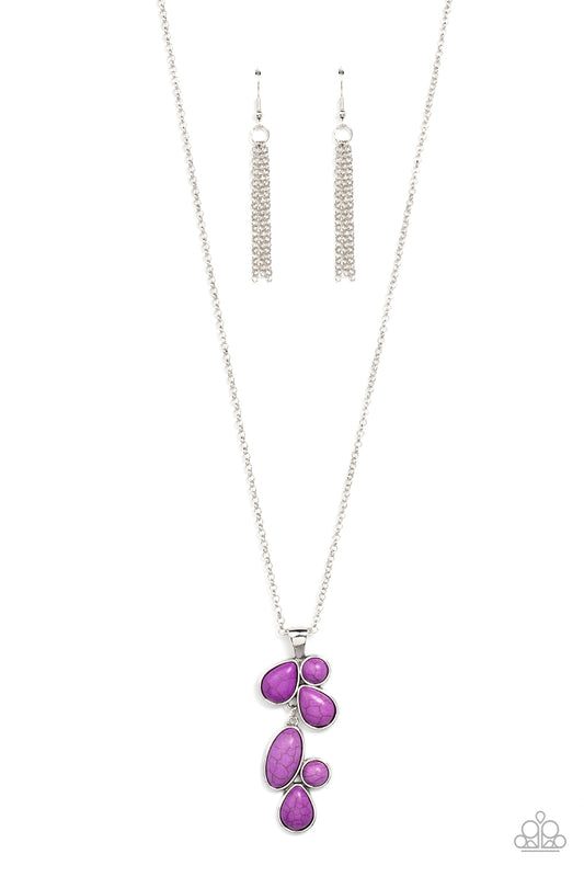 Wild Bunch Flair - Purple Teardrop Necklace Paparazzi N0868
