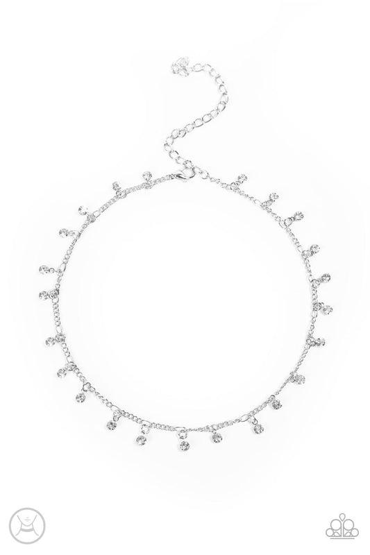 Bringing SPARKLE Back - White Rhinestone Choker Necklace Paparazzi N0806
