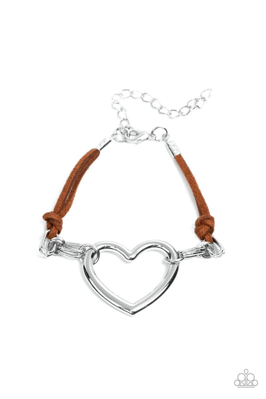 Flirty Flavour - Brown Heart Bracelet Paparazzi B0303