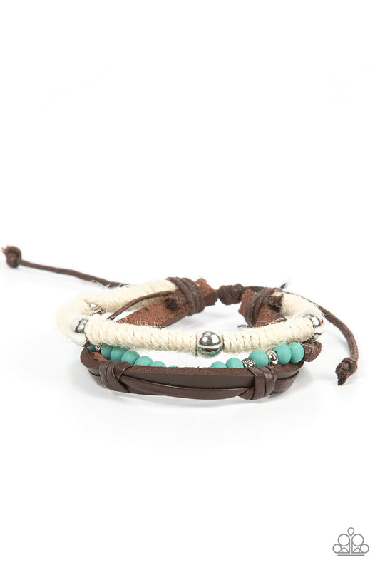 Timber Trail - Blue Urban Bracelet Paparazzi B0547