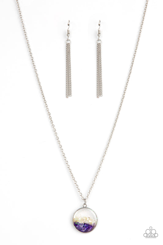 Completely Crushed - Purple Iridescent Necklace Paparazzi N0786