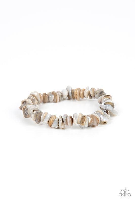 Grounded for Life - Multi Pebble Stone Urban Stretch Bracelet Paparazzi B0603