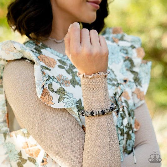 Canyon Crusher - Black Stretch Bracelet Paparazzi B0747