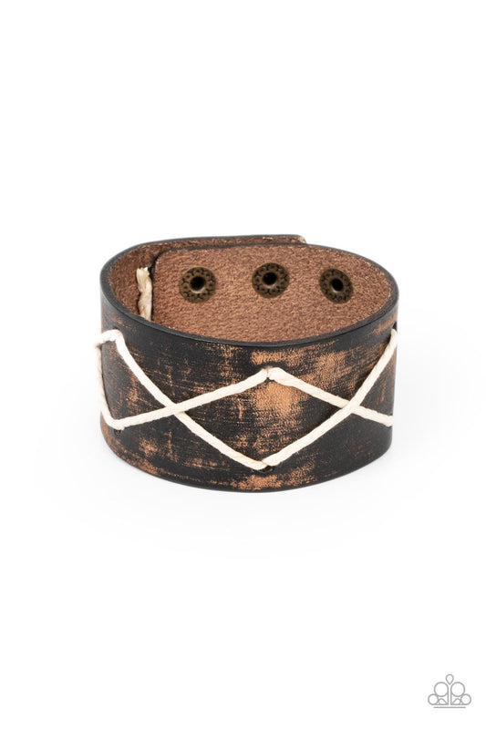 Cottagecore Couture - Brown Urban Leather Bracelet Paparazzi B0477