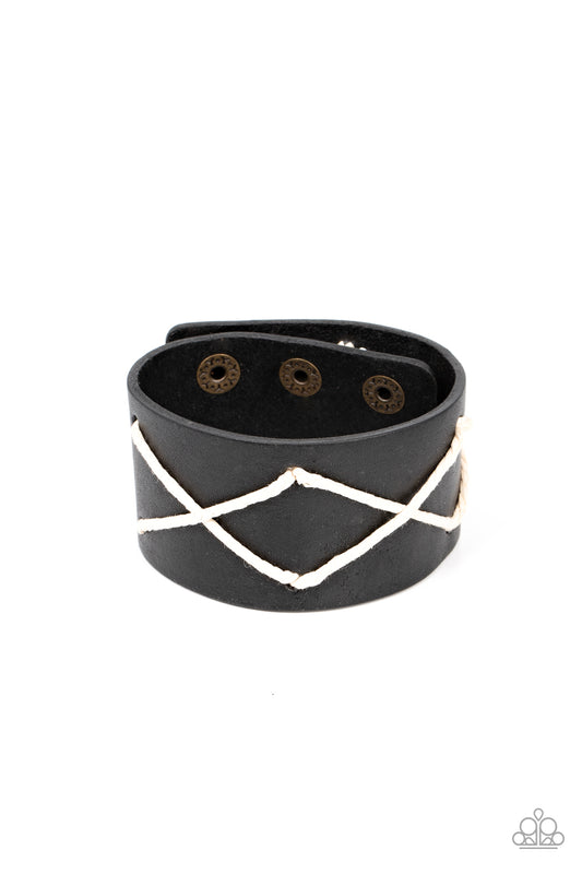 Cottagecore Couture - Black Urban Leather Bracelet Paparazzi B0478