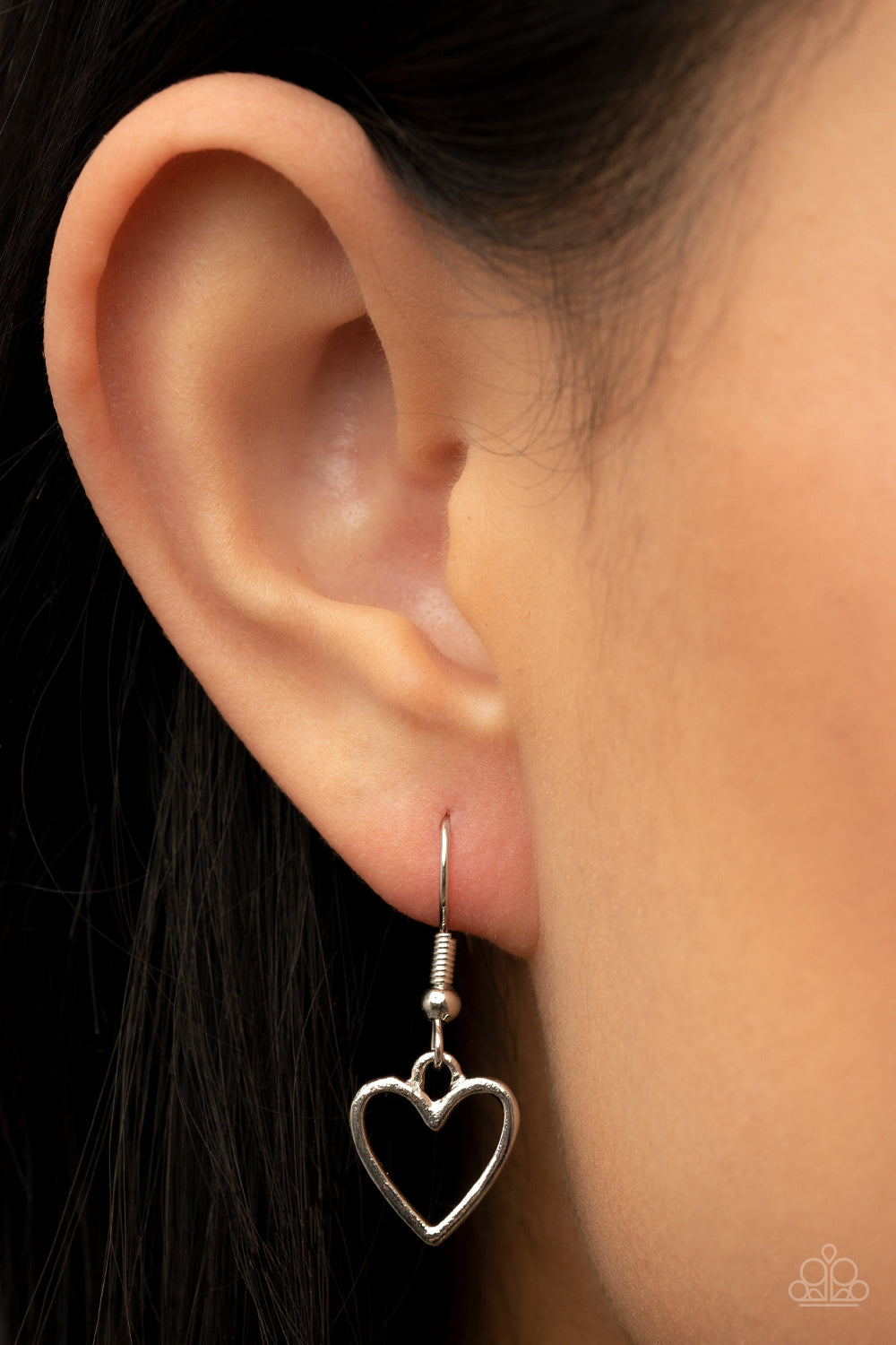 Little Charmer - Pink Pale Rosette Heart Necklace Paparazzi N1065