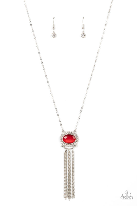 Happily Ever Ethereal - Red Cat's Eye Necklace Paparazzi N0794