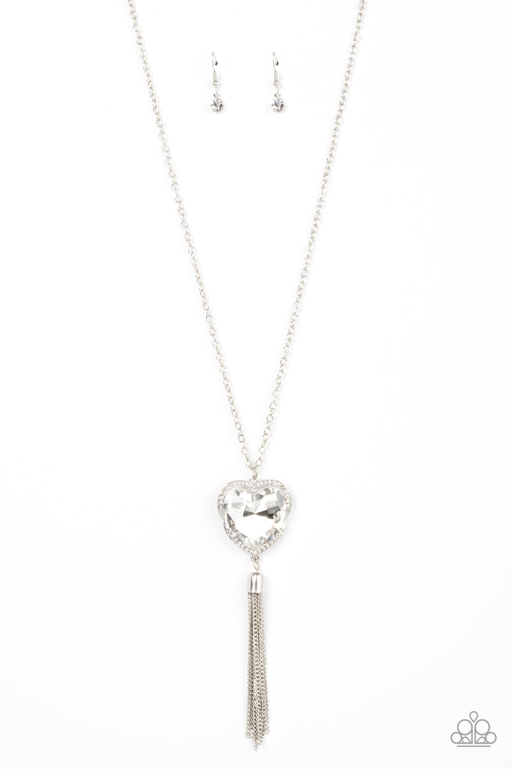 Finding My Forever - White Heart Necklace Paparazzi N0572