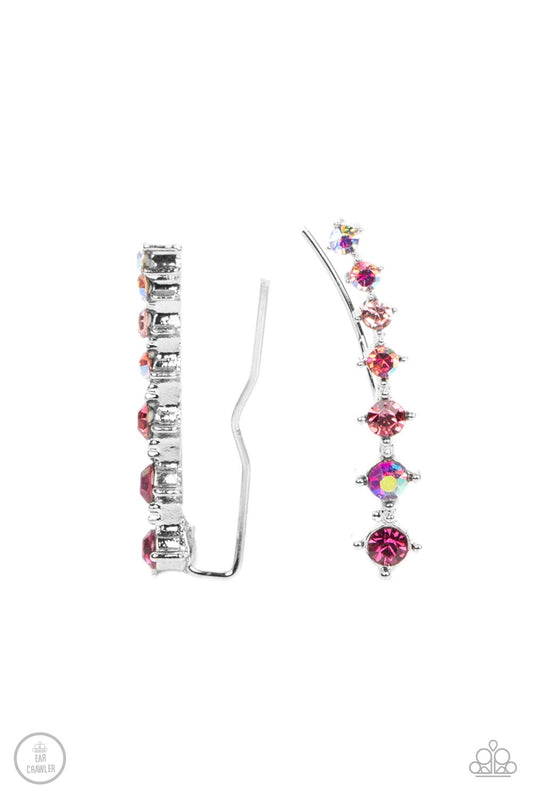 STARLIGHT Show - Pink Rhinestone Ear Crawler Paparazzi E0578