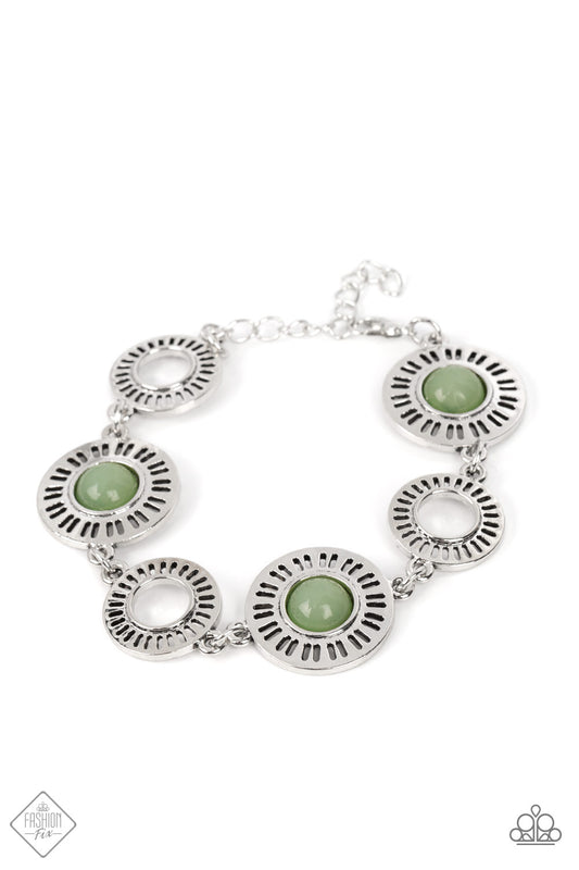 Coastal Charmer - Green Basil Bracelet March 2022 Fashion Fix Paparazzi B0396