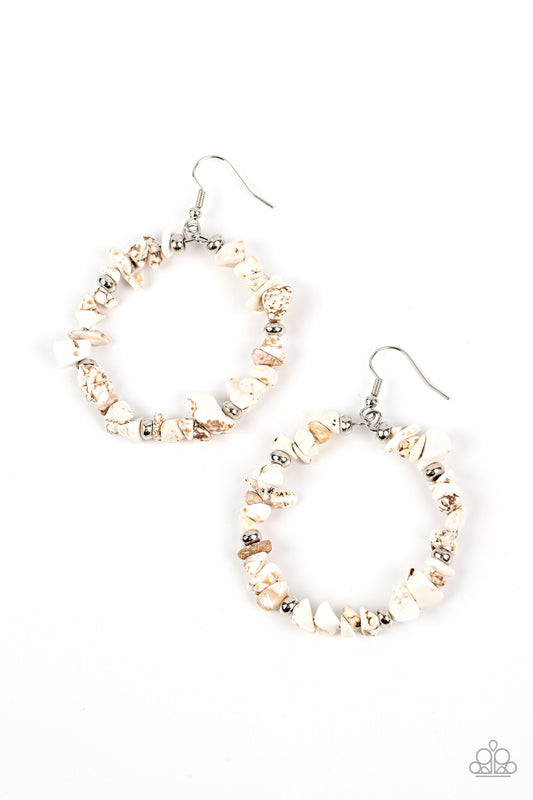 Mineral Mantra - White Stone Santa Fe Style Earring Paparazzi E1578