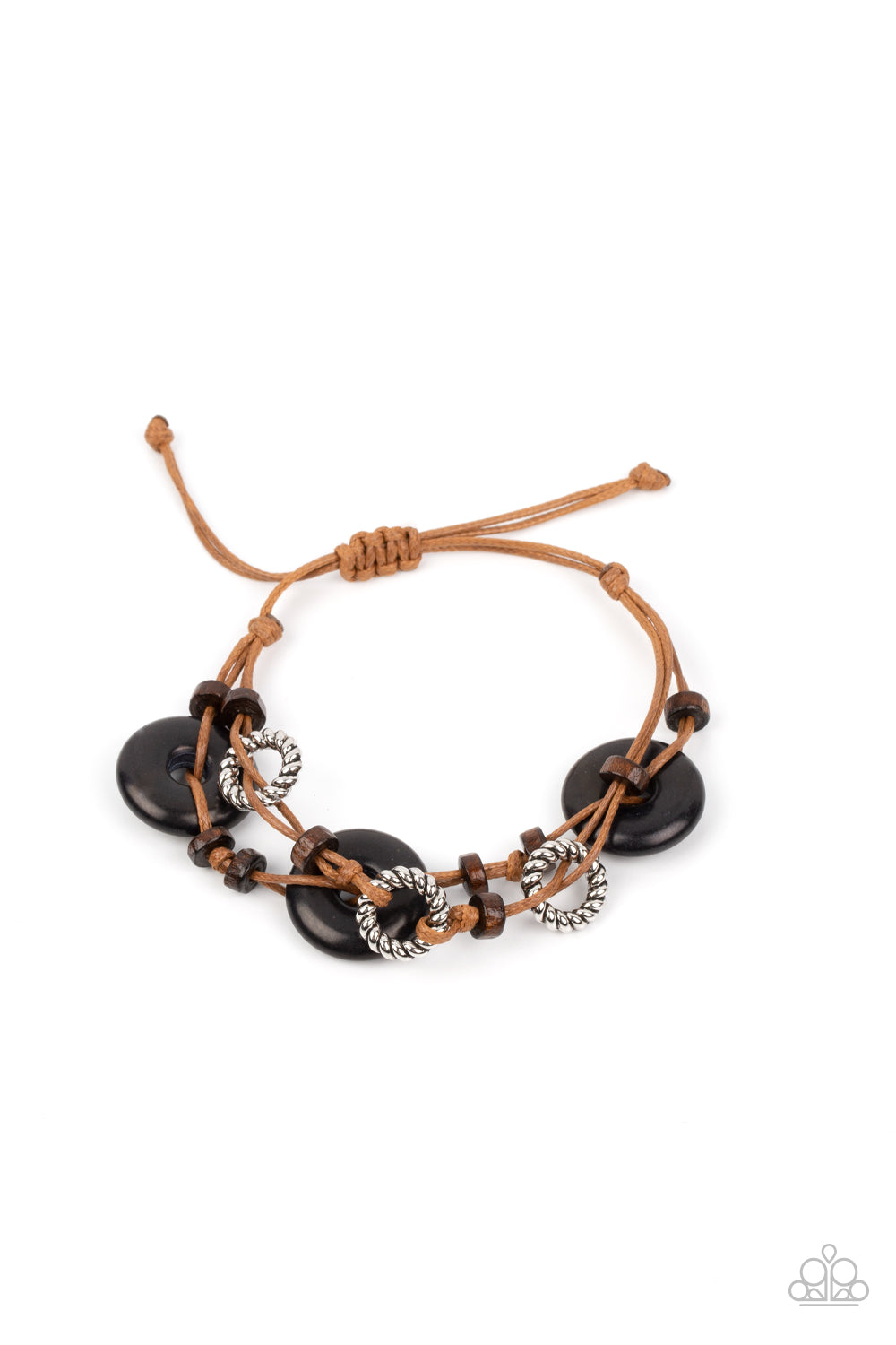 Paparazzi Quarry Quandary - Black Stone Santa Fe Style Bracelet B0805