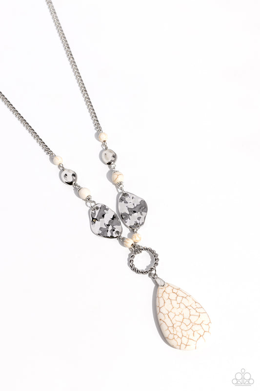 Sagebrush Sanctuary - White Stone Santa Fe Style Necklace Paparazzi N1731