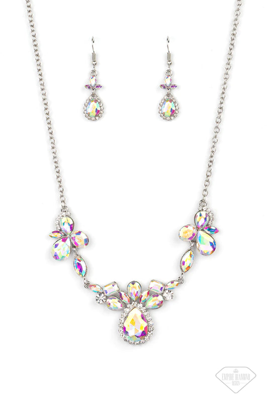Intergalactic Icon Multi Iridescent Necklace Life Of The Party Empire Diamond Exclusive Paparazzi N1258