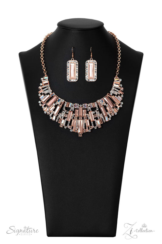 Paparazzi The Deborah Iridescent & Copper Bars ZI Collection Necklace Paparazzi 2022