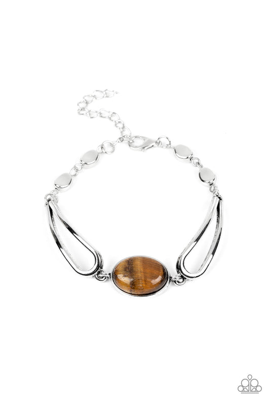 A Quarter Past ZEN - Brown Tiger's Eye Stone Bracelet Paparazzi B0662