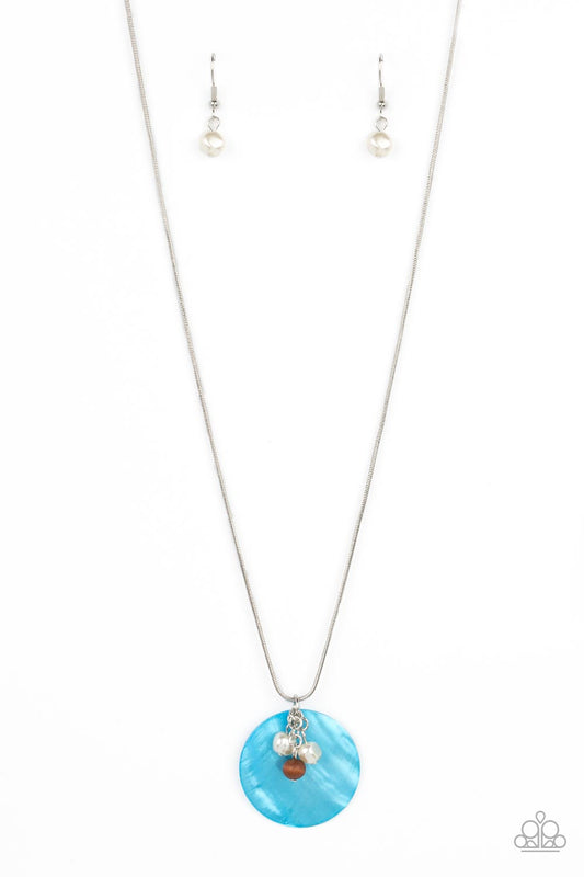 Beach House Harmony - Blue Shell Necklace Paparazzi N1626