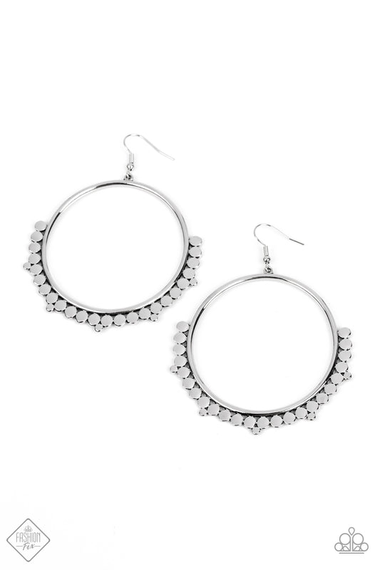 Paparazzi Ultra Untamable - Silver Earring Fashion Fix September 2022 E0949