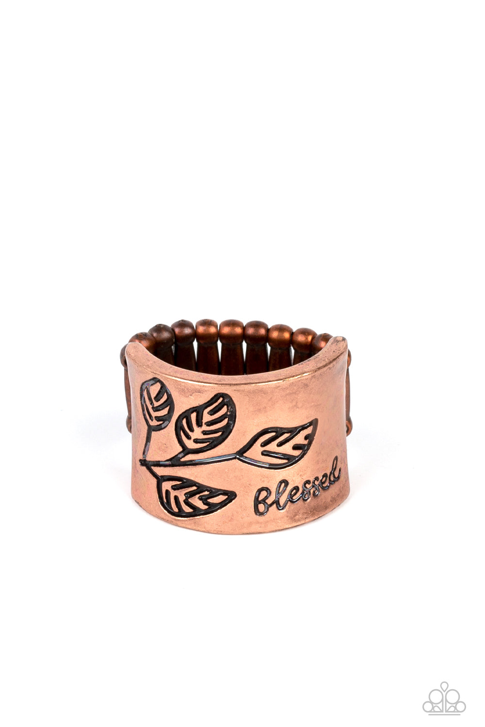 Blessed with Bling - Copper "Blessed" Inspirational Ring Paparazzi R0382