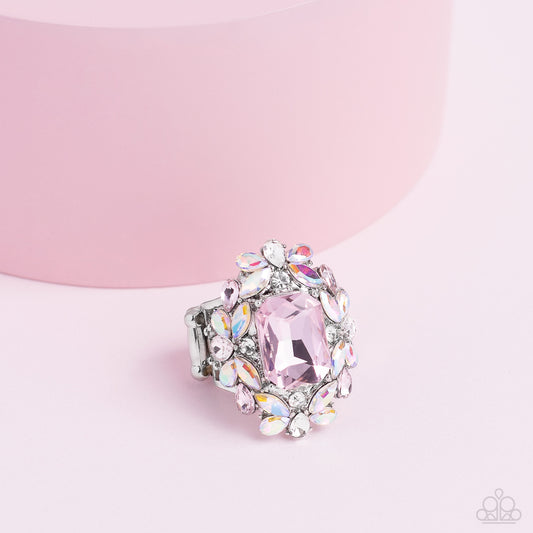 Dynamic Diadem - Pink Butterfly Ring Life Of The Party April 2023 Paparazzi R0446