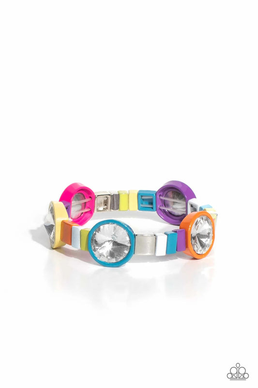 Multicolored Madness Multi Color Bracelet Life Of The Party March 2023 Paparazzi B1004